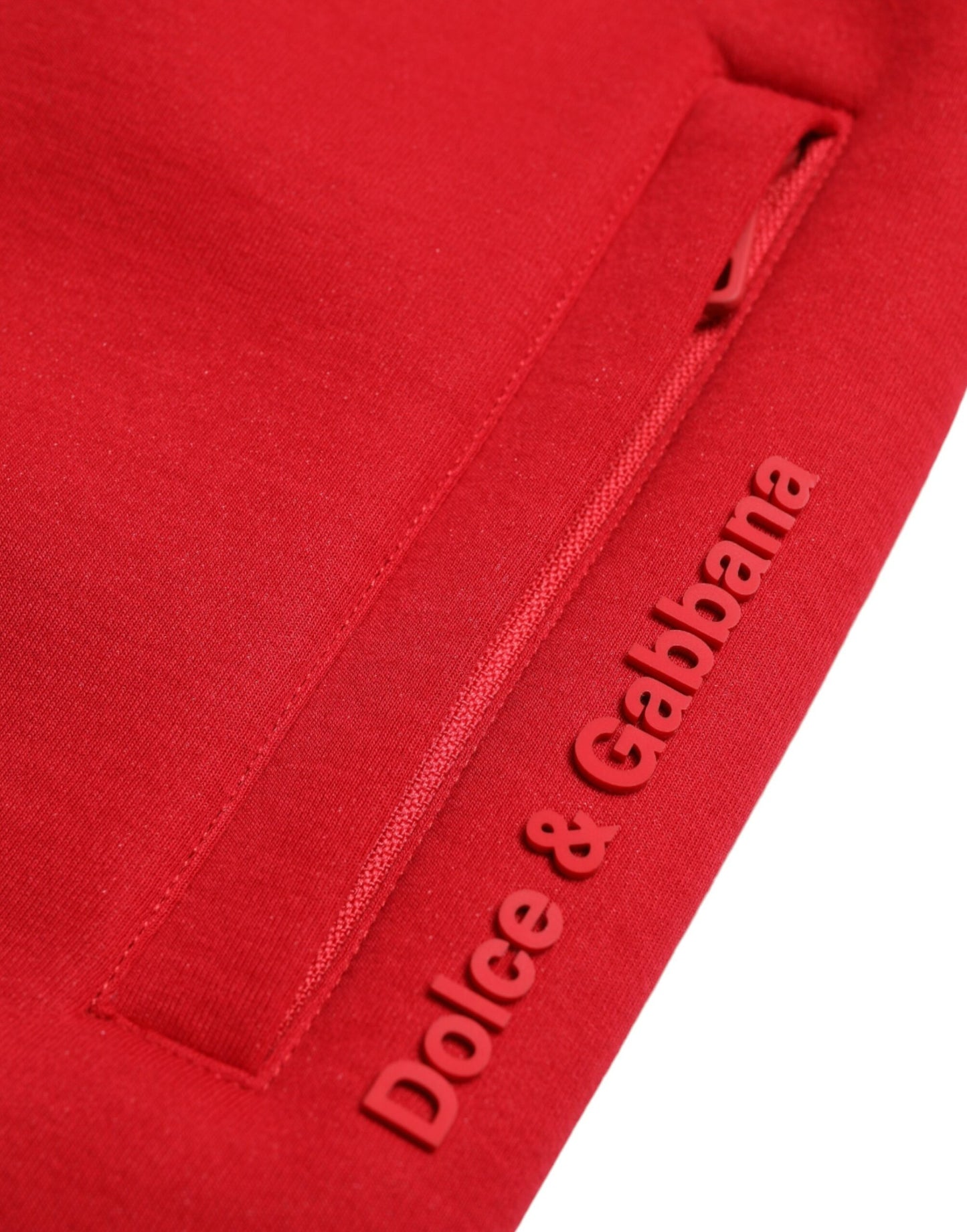 Dolce &amp; Gabbana Sizzling Red Cotton Blend Jogger Pants