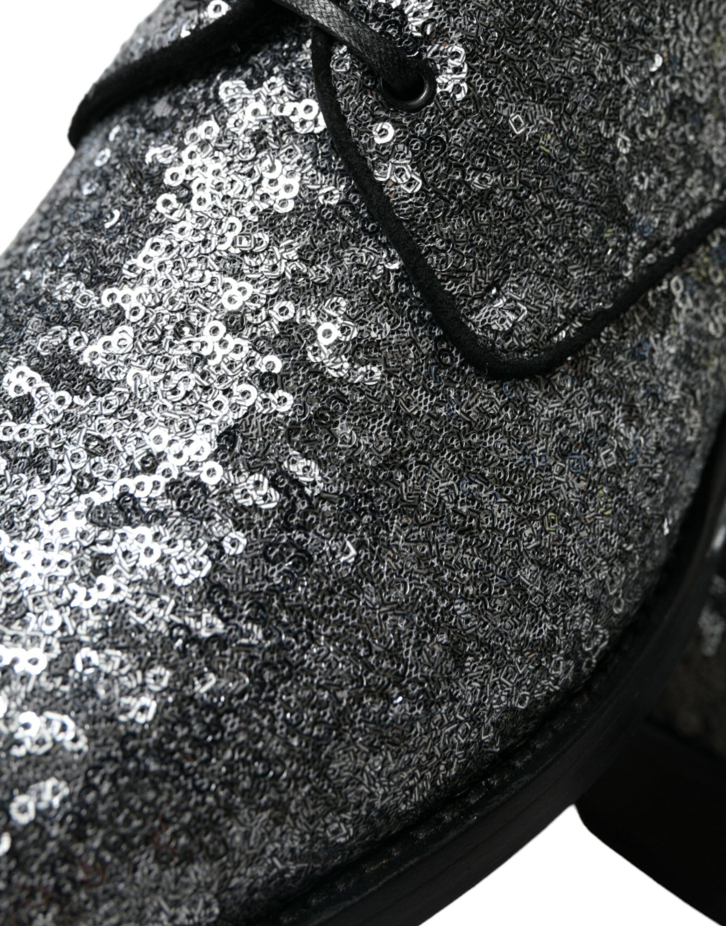 Dolce & Gabbana Exquisite Sequined Derby Dress Shoes