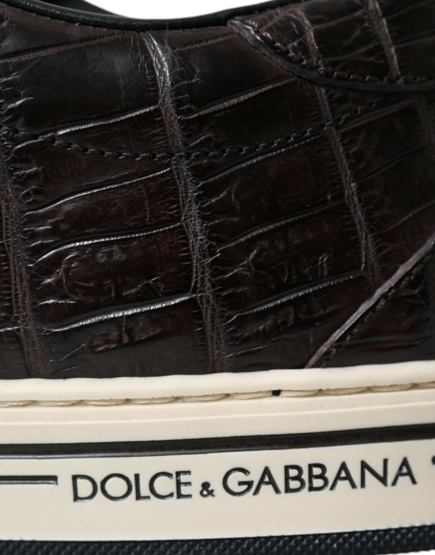 Dolce &amp; Gabbana Elegant Exotic Leather Low-Top Sneakers