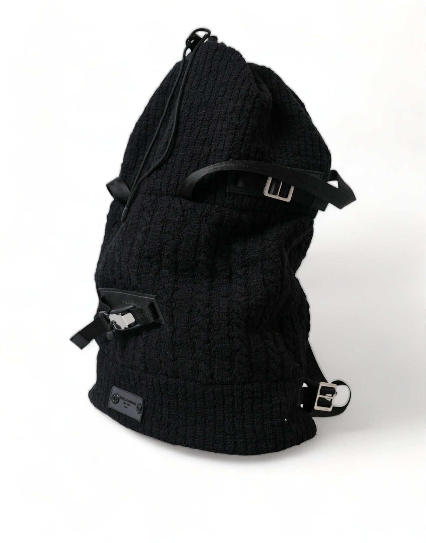 Dolce &amp; Gabbana Elegant Tricot Wool-Blend Backpack in Black