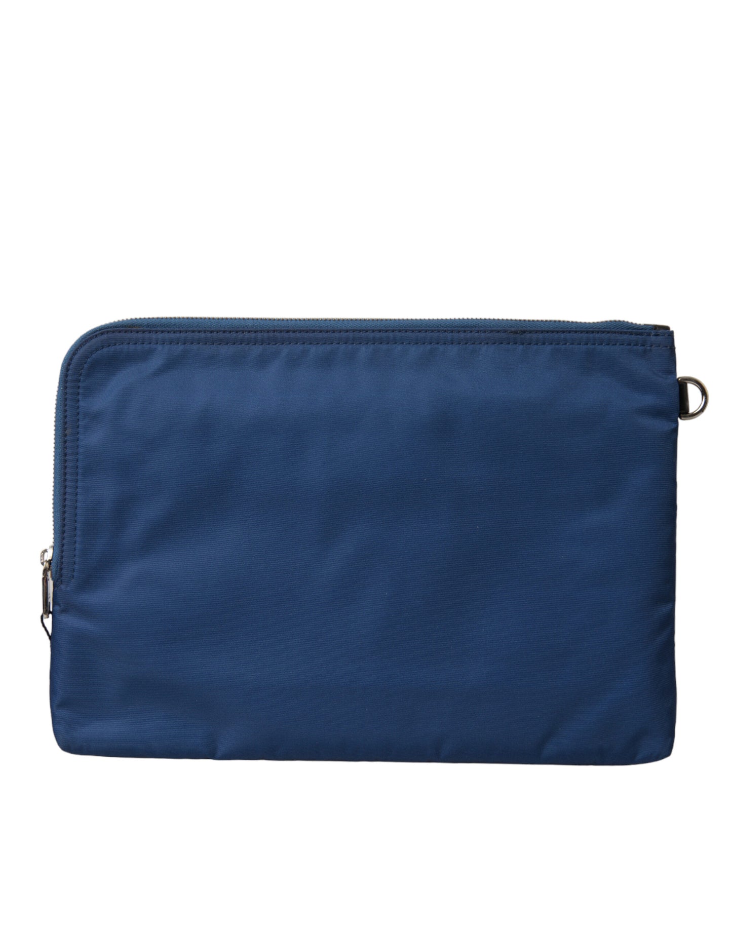 Dolce &amp; Gabbana Elegant Blue Nylon Zipped Clutch