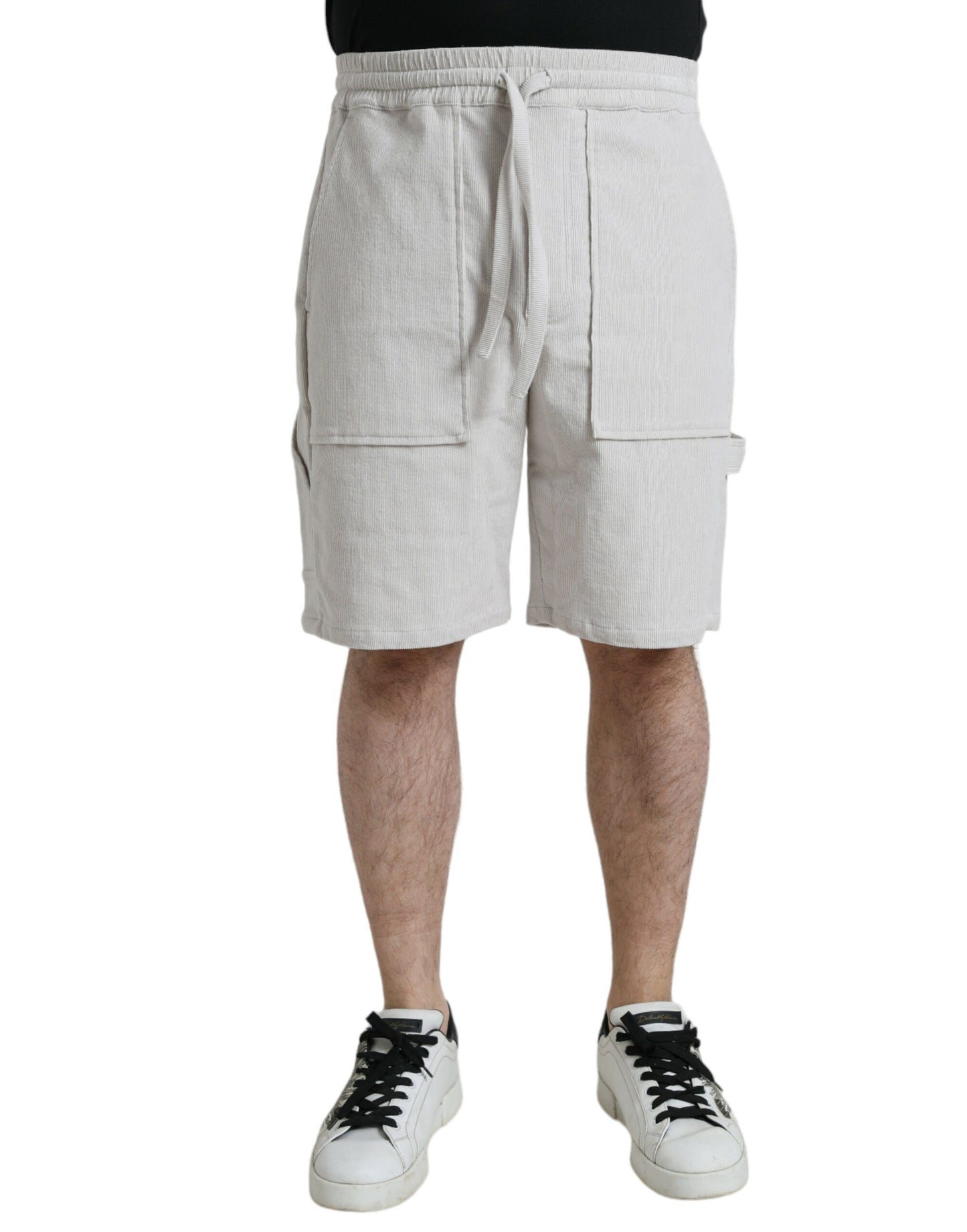 Dolce &amp; Gabbana Beige Cotton Corduroy Men's Bermuda Shorts