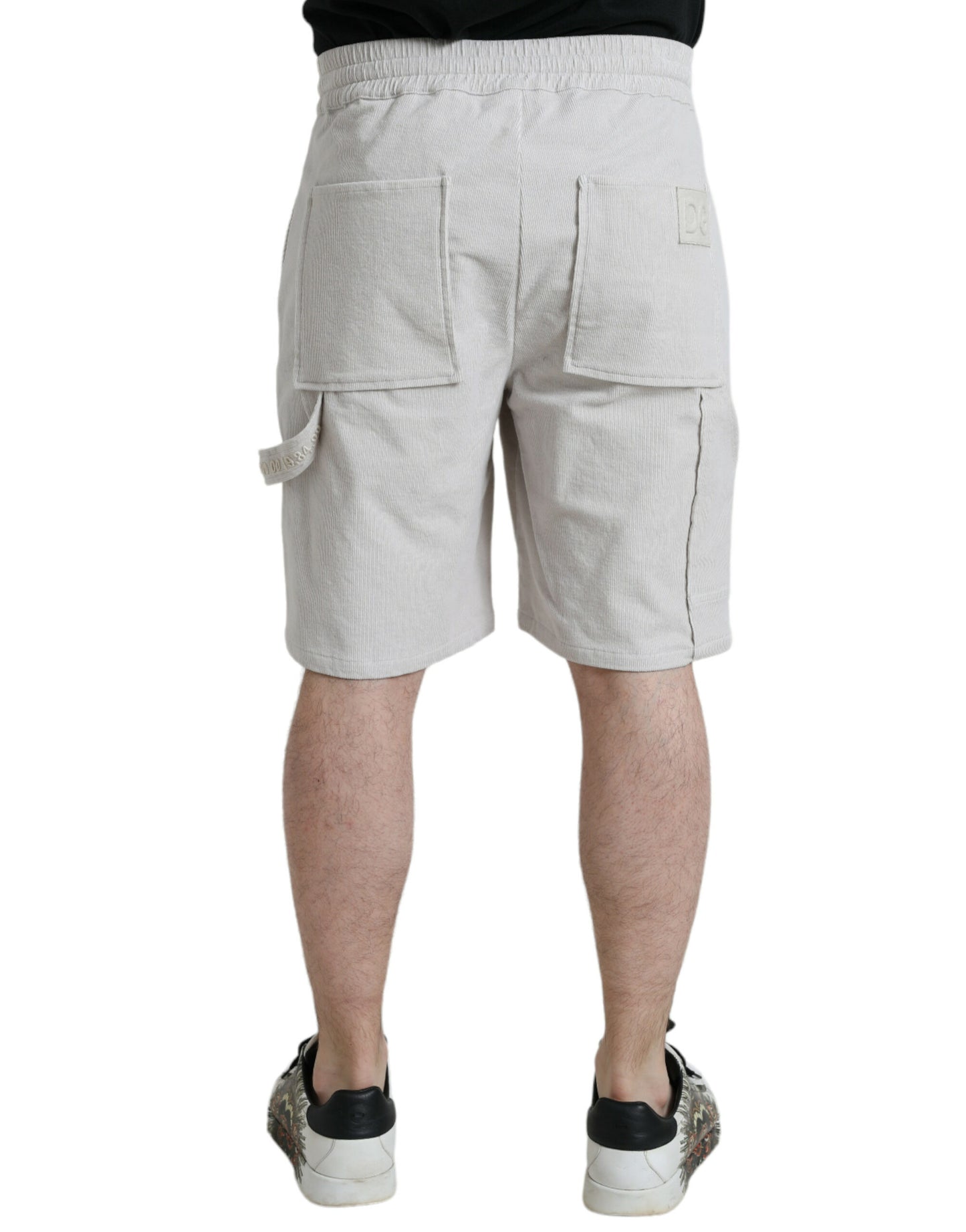 Dolce &amp; Gabbana Beige Cotton Corduroy Men's Bermuda Shorts