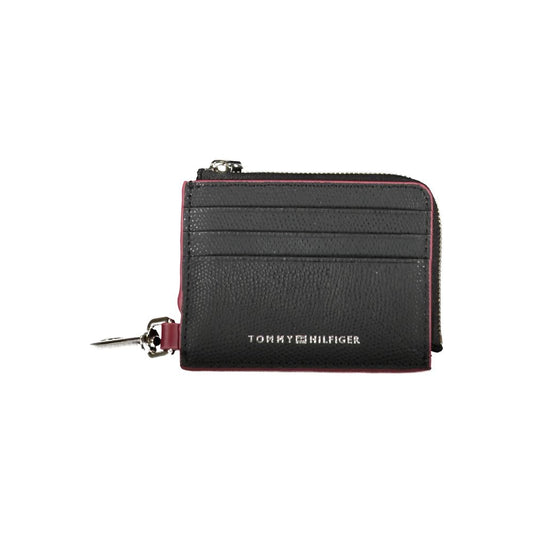 Tommy Hilfiger Chic Leather Card Holder with Snap Hook