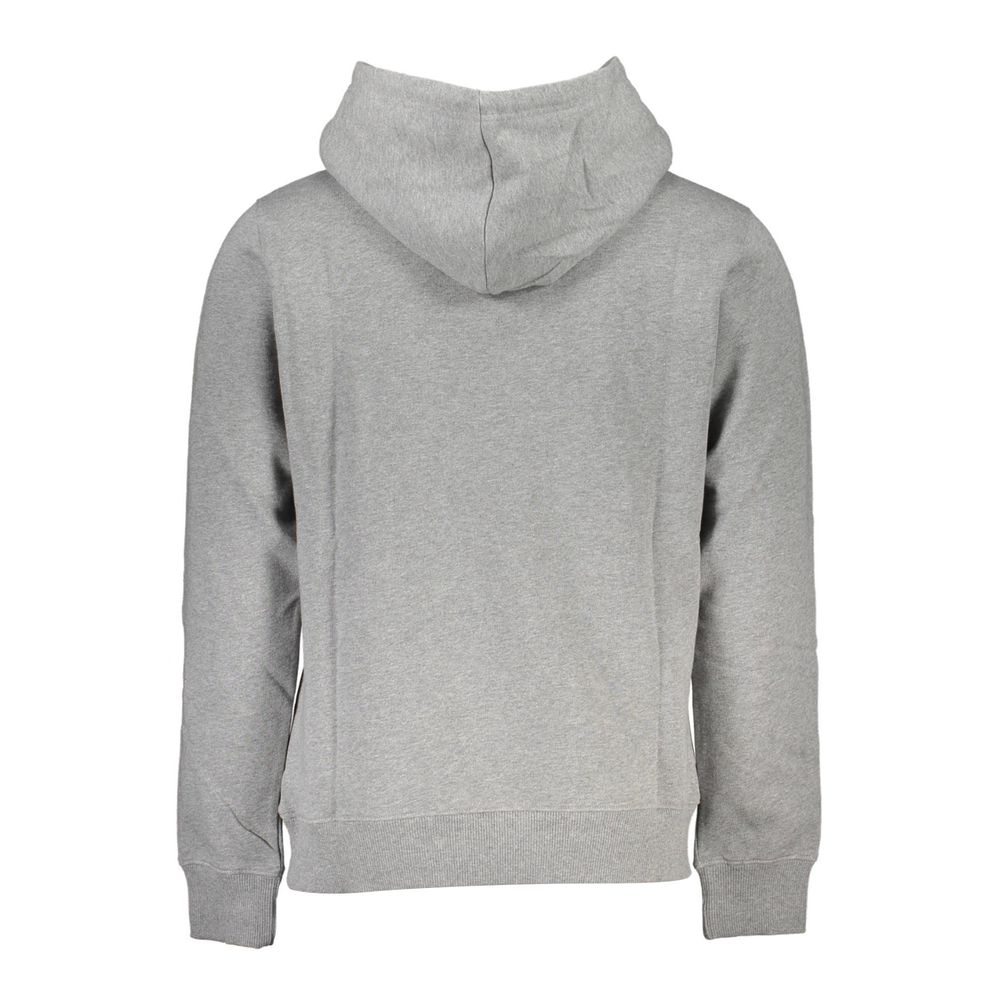 Calvin Klein Elegant Gray Long Sleeve Hooded Sweatshirt