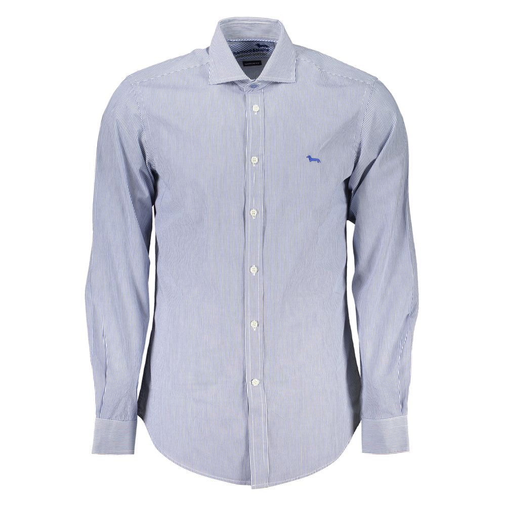 Harmont &amp; Blaine Elegant Blue Organic Cotton Shirt