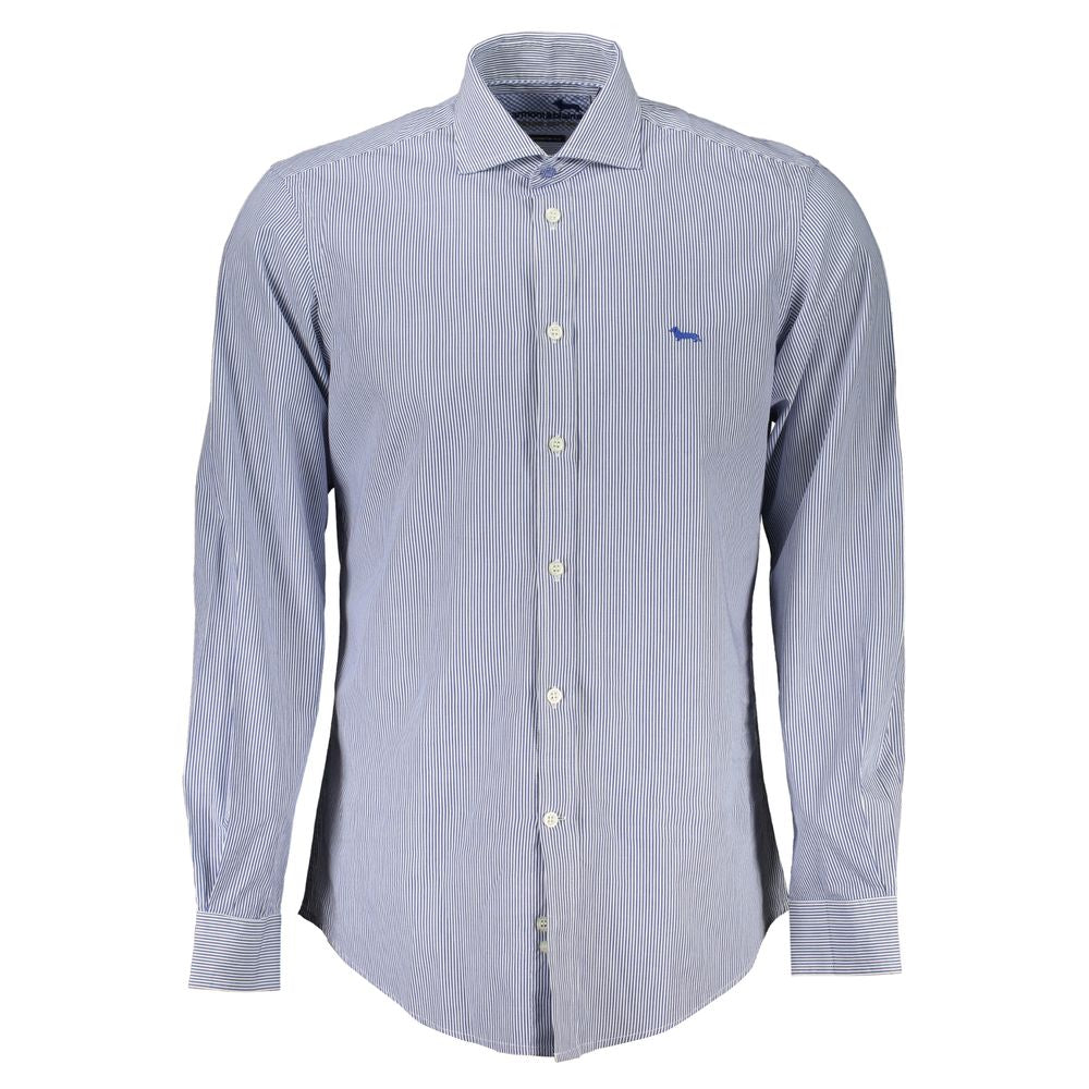 Harmont &amp; Blaine Elegant Blue Organic Cotton Shirt