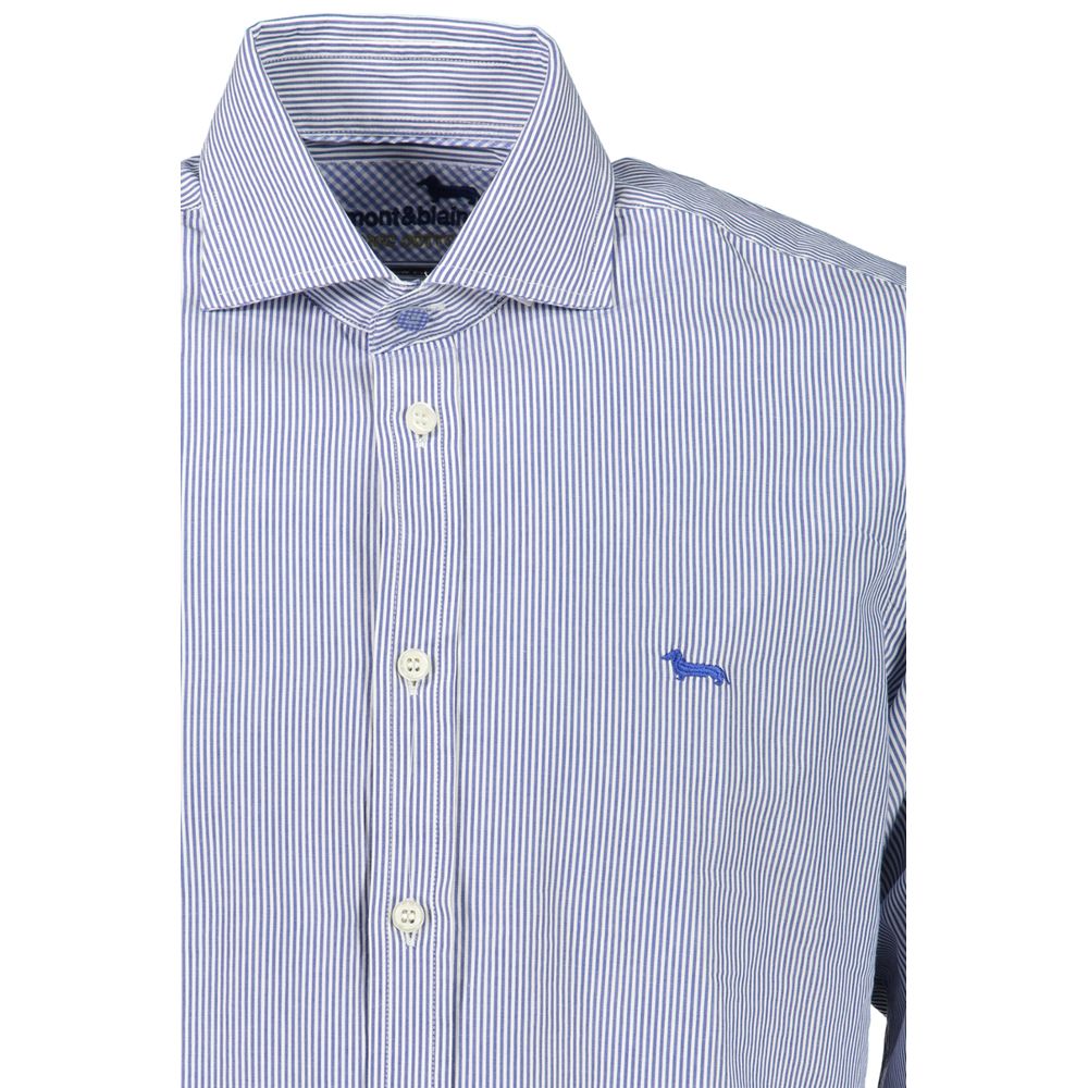 Harmont &amp; Blaine Elegant Blue Organic Cotton Shirt