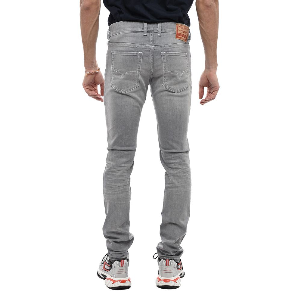 Diesel Gray Cotton Jeans &amp; Pant