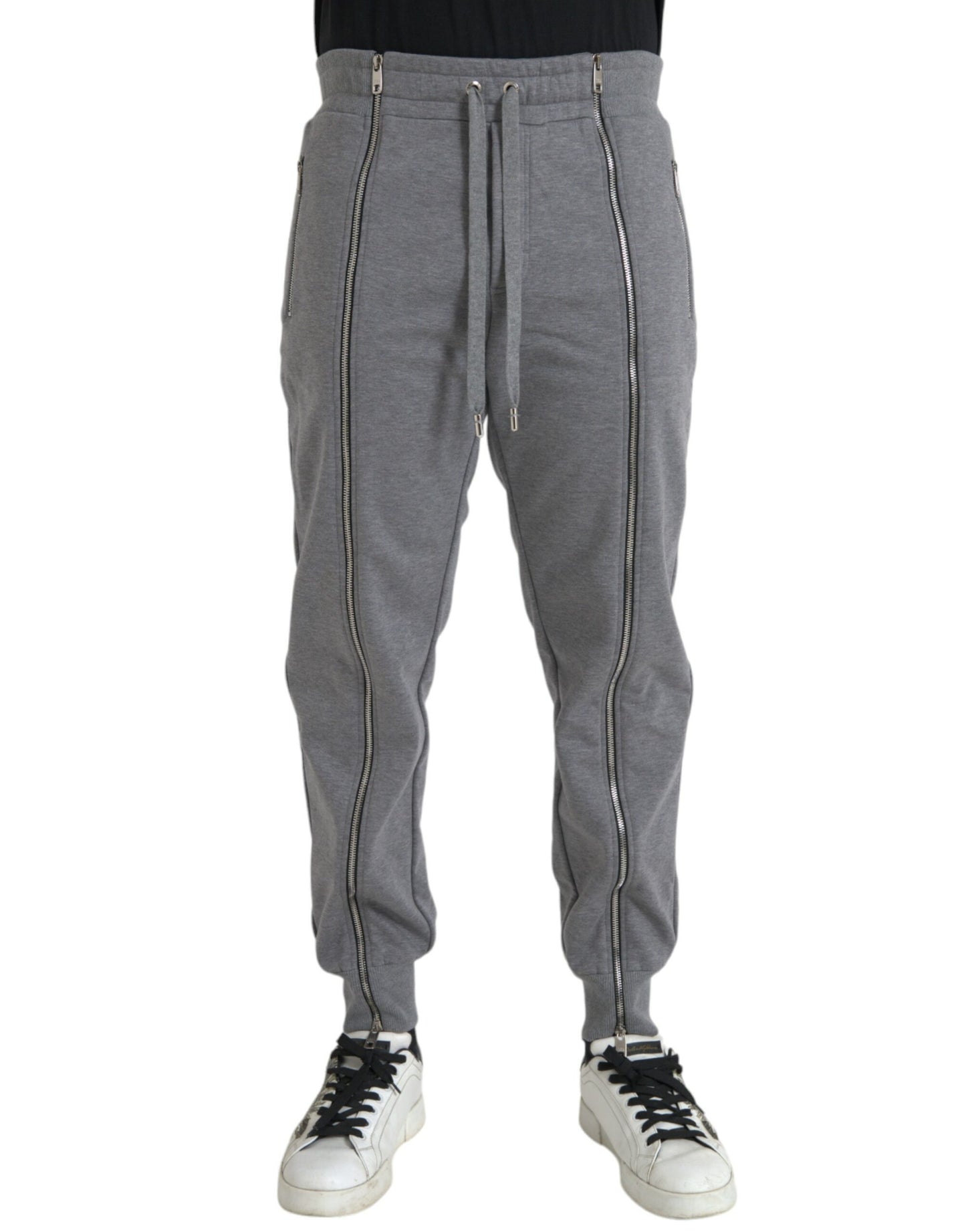 Dolce &amp; Gabbana Gray Cotton Jogger Skinny Sweatpants Pants