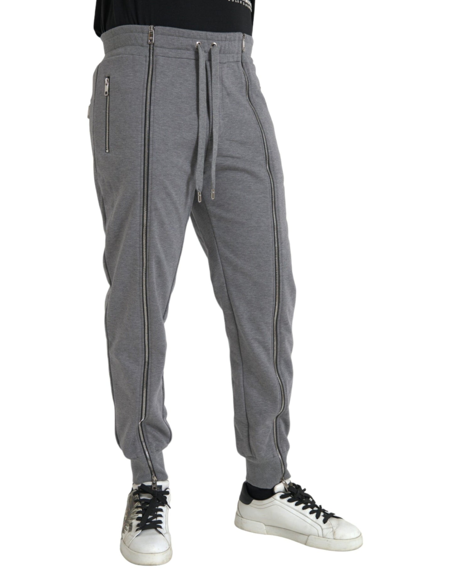 Dolce &amp; Gabbana Gray Cotton Jogger Skinny Sweatpants Pants