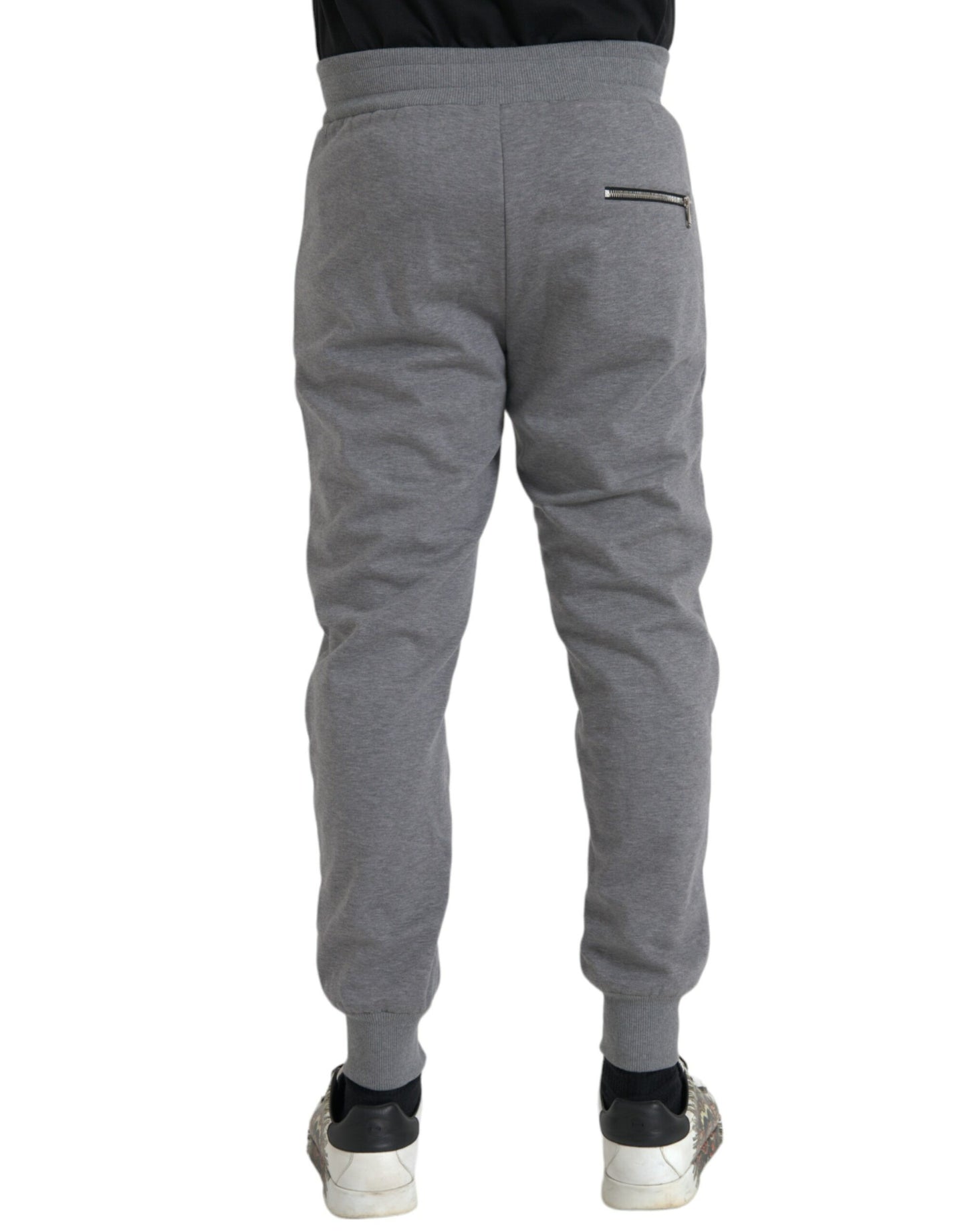 Dolce &amp; Gabbana Gray Cotton Jogger Skinny Sweatpants Pants