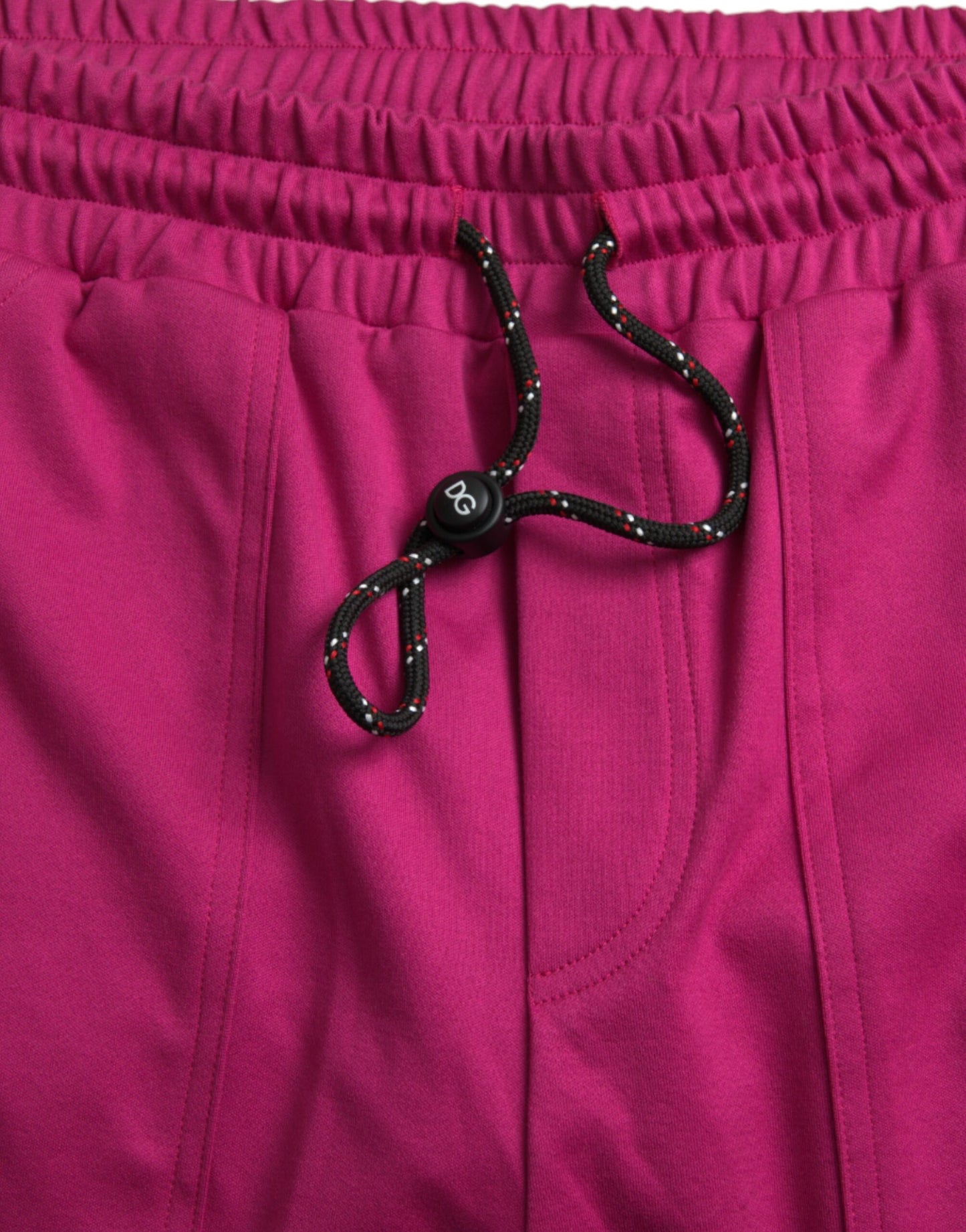 Dolce &amp; Gabbana Pink Logo Cargo Cotton Jogger Sweatpants Pants