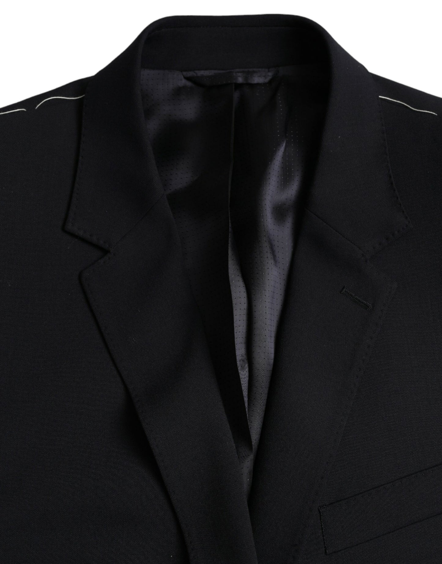 Dolce &amp; Gabbana Black MARTINI Single Breasted Coat Blazer