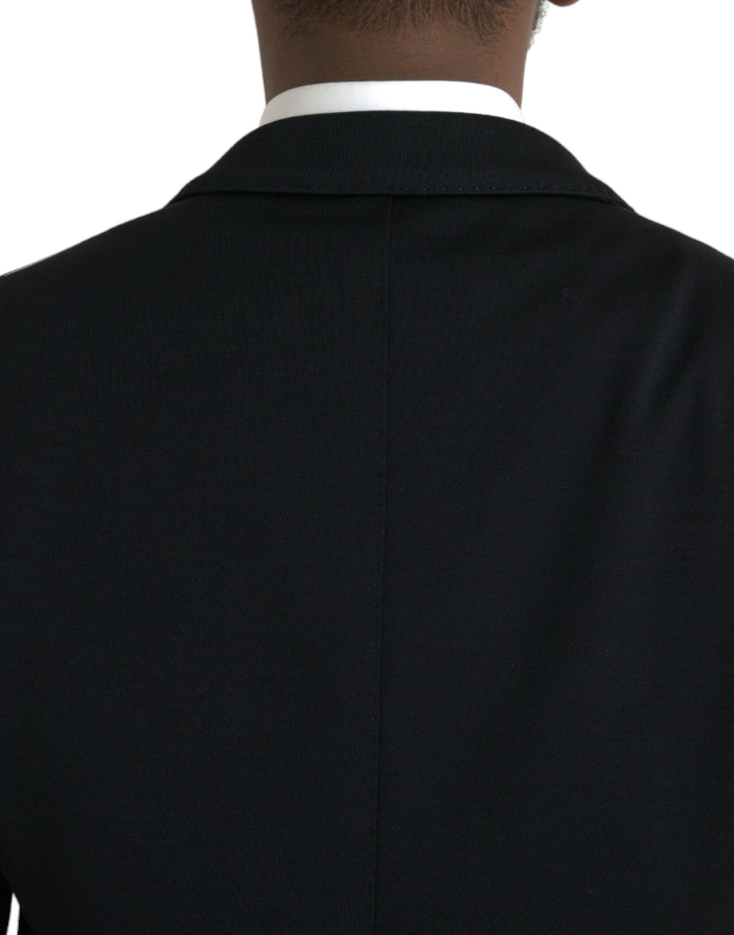 Dolce &amp; Gabbana Black Wool Notch Single Breasted Coat Blazer