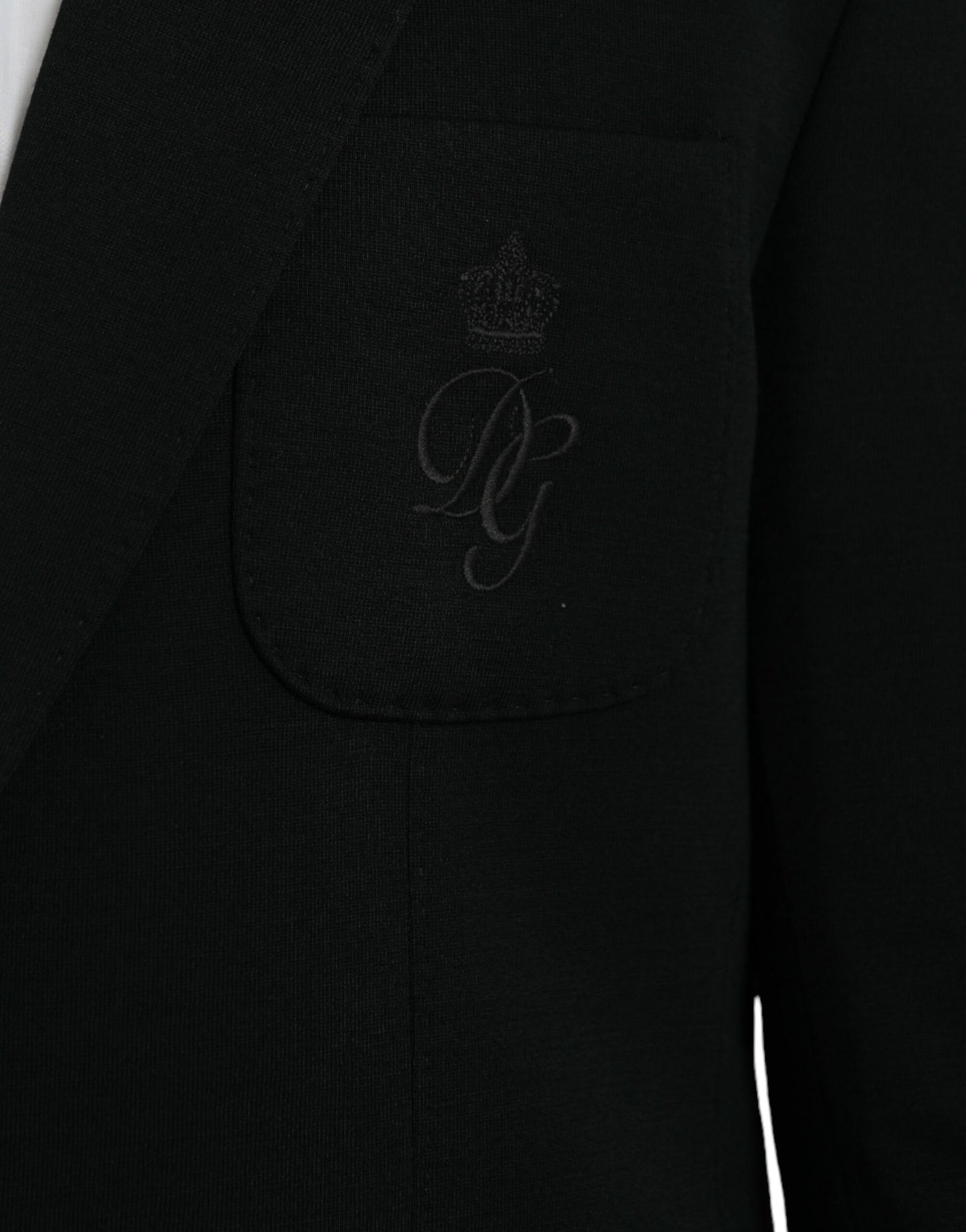 Dolce &amp; Gabbana Black Wool Notch Single Breasted Coat Blazer