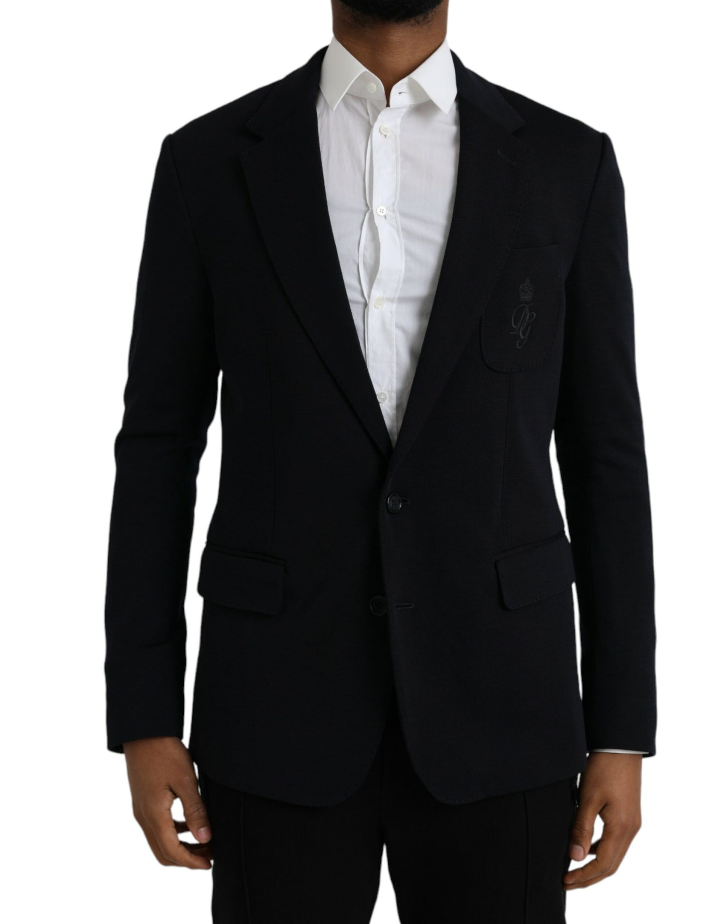 Dolce &amp; Gabbana Black Wool Single Breasted Coat Blazer