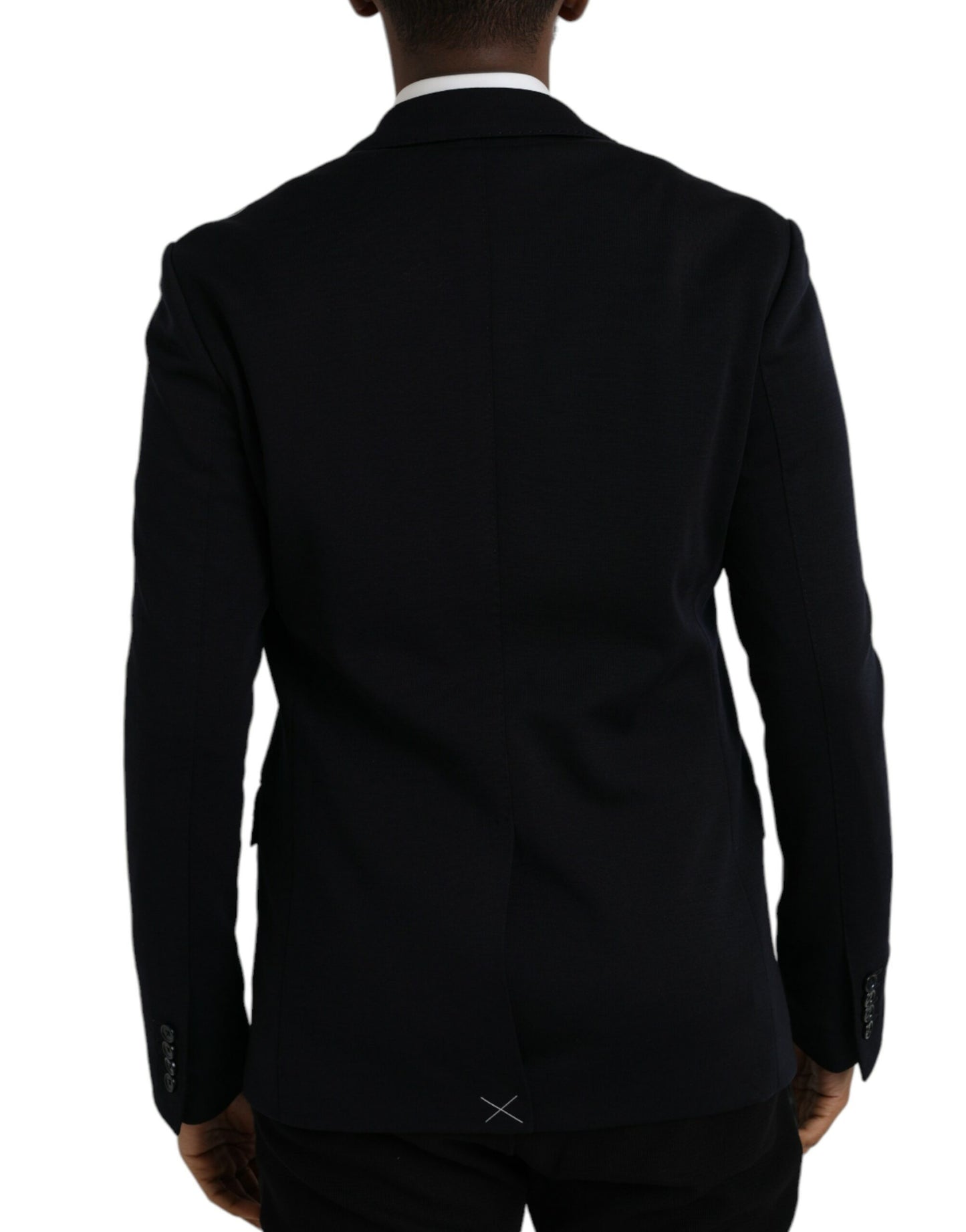 Dolce &amp; Gabbana Black Wool Single Breasted Coat Blazer