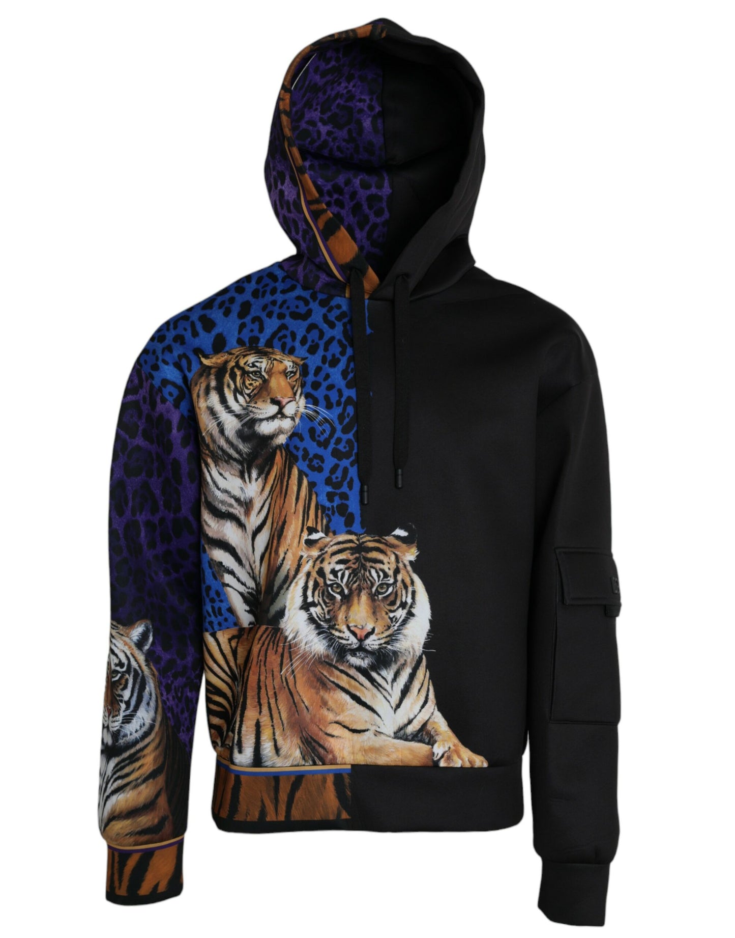 Dolce &amp; Gabbana Multicolor Tiger Hooded Sweatshirt Sweater