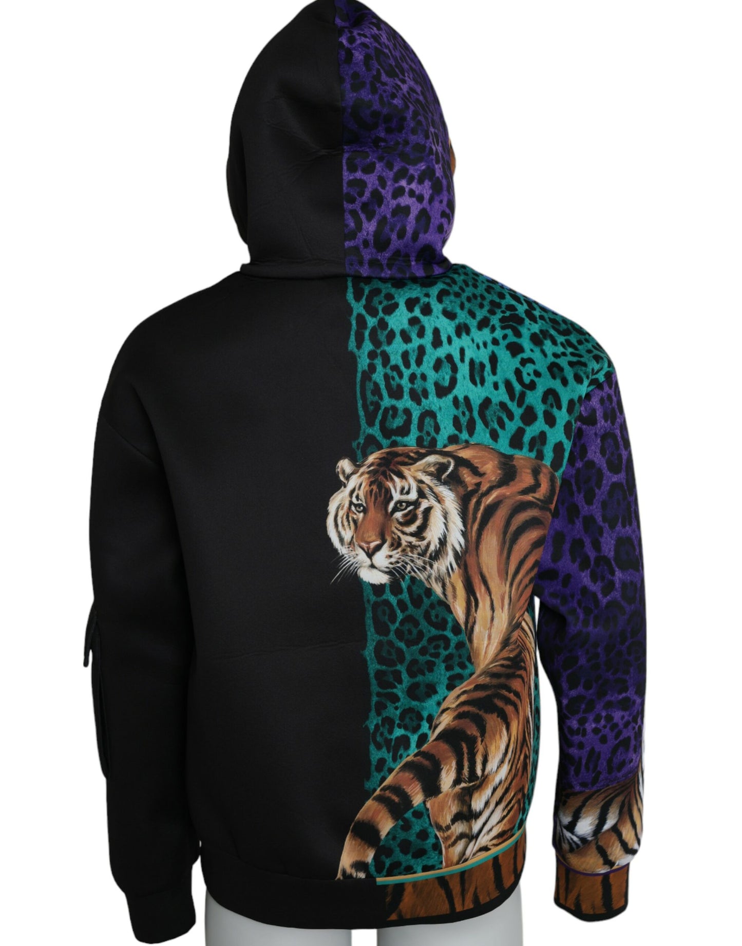 Dolce &amp; Gabbana Multicolor Tiger Hooded Sweatshirt Sweater