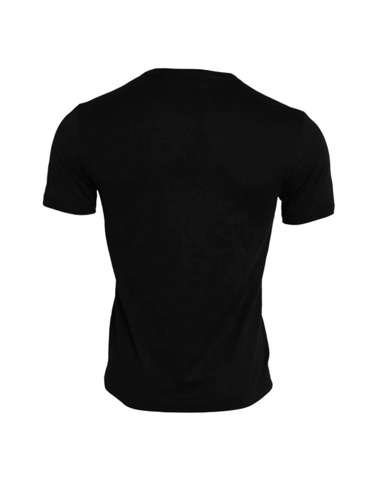 Dolce &amp; Gabbana Black #DGFamily Cotton Crew Neck T-shirt