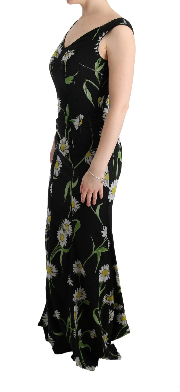 Dolce & Gabbana Sunflower Print Full Length Sheath Dress