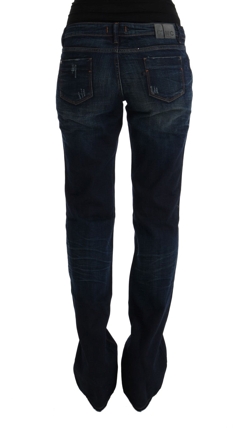 Costume National Elegant Blue Regular Fit Cotton Jeans