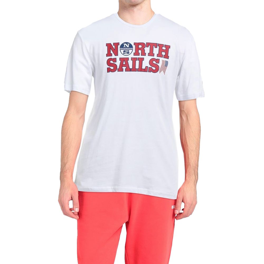 North Sails Elegant White Cotton Logo Tee