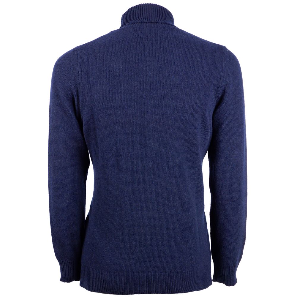 Emilio Romanelli Blue Cashmere Men Sweater