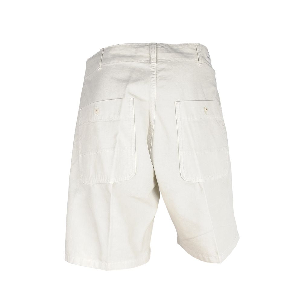 Don The Fuller White Cotton Men Bermuda Shorts