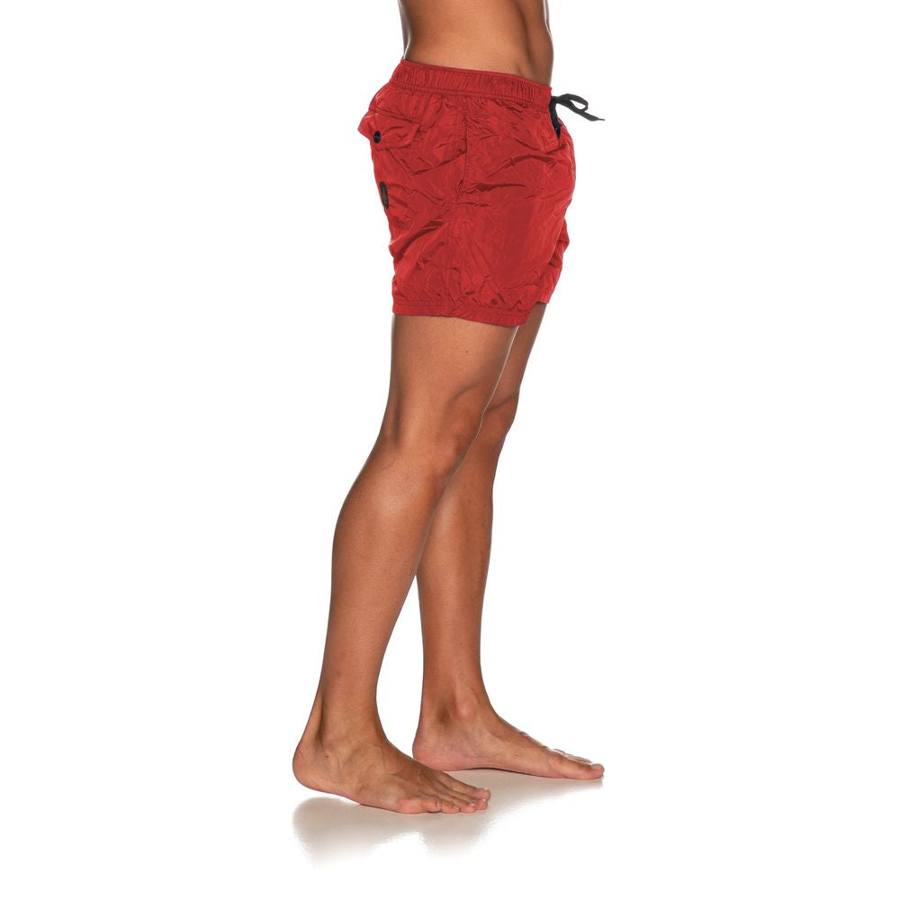 Refrigiwear Red Nylon Men's Swimwear Short