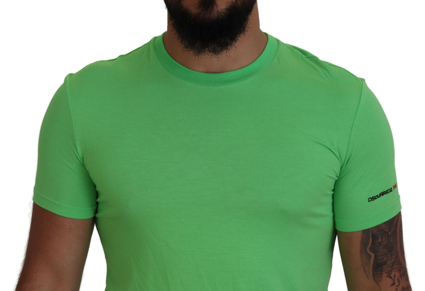 Dsquared² Green Modal Short Sleeves Crewneck T-shirt