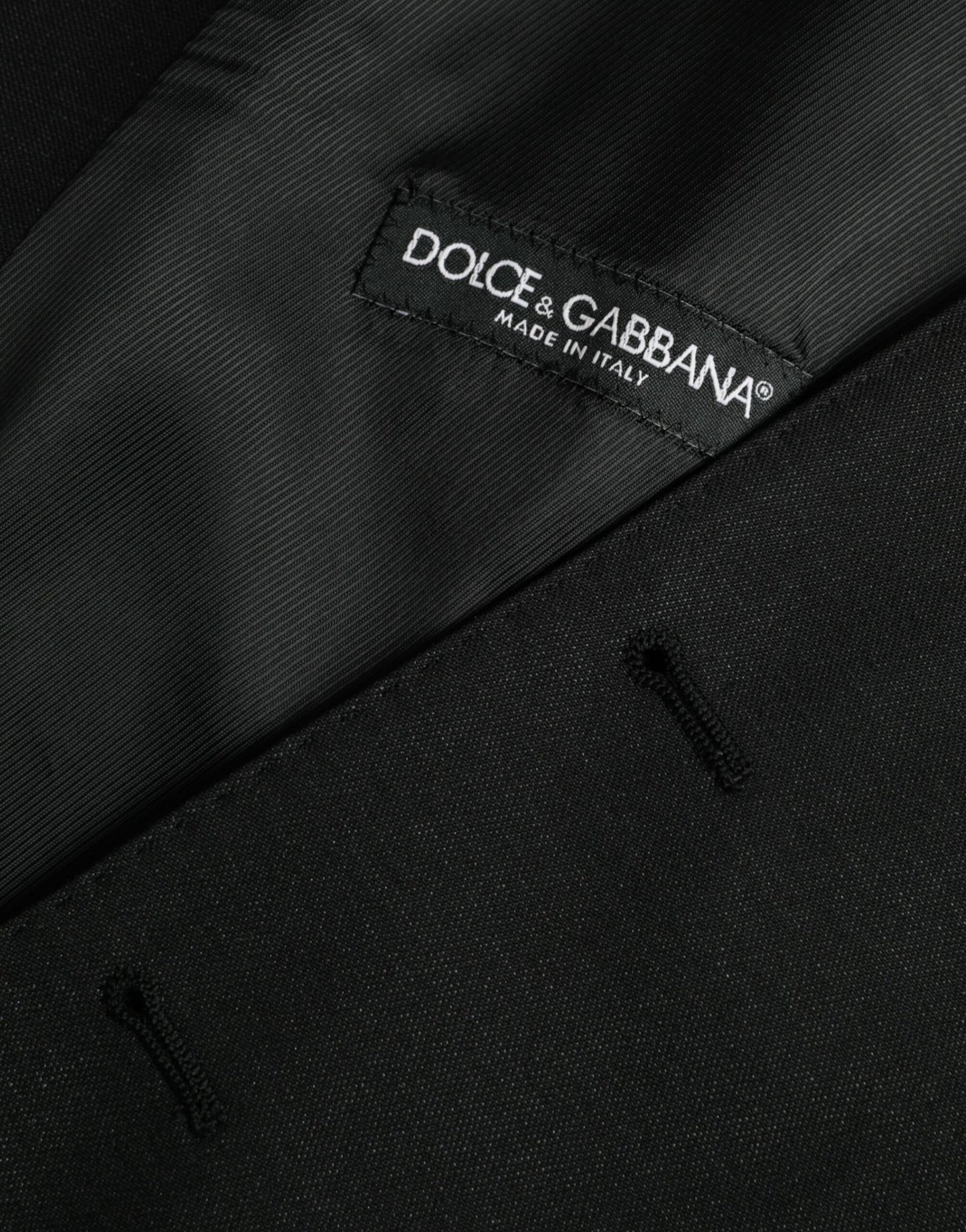 Dolce &amp; Gabbana Black Wool Waistcoat Dress Formal Vest