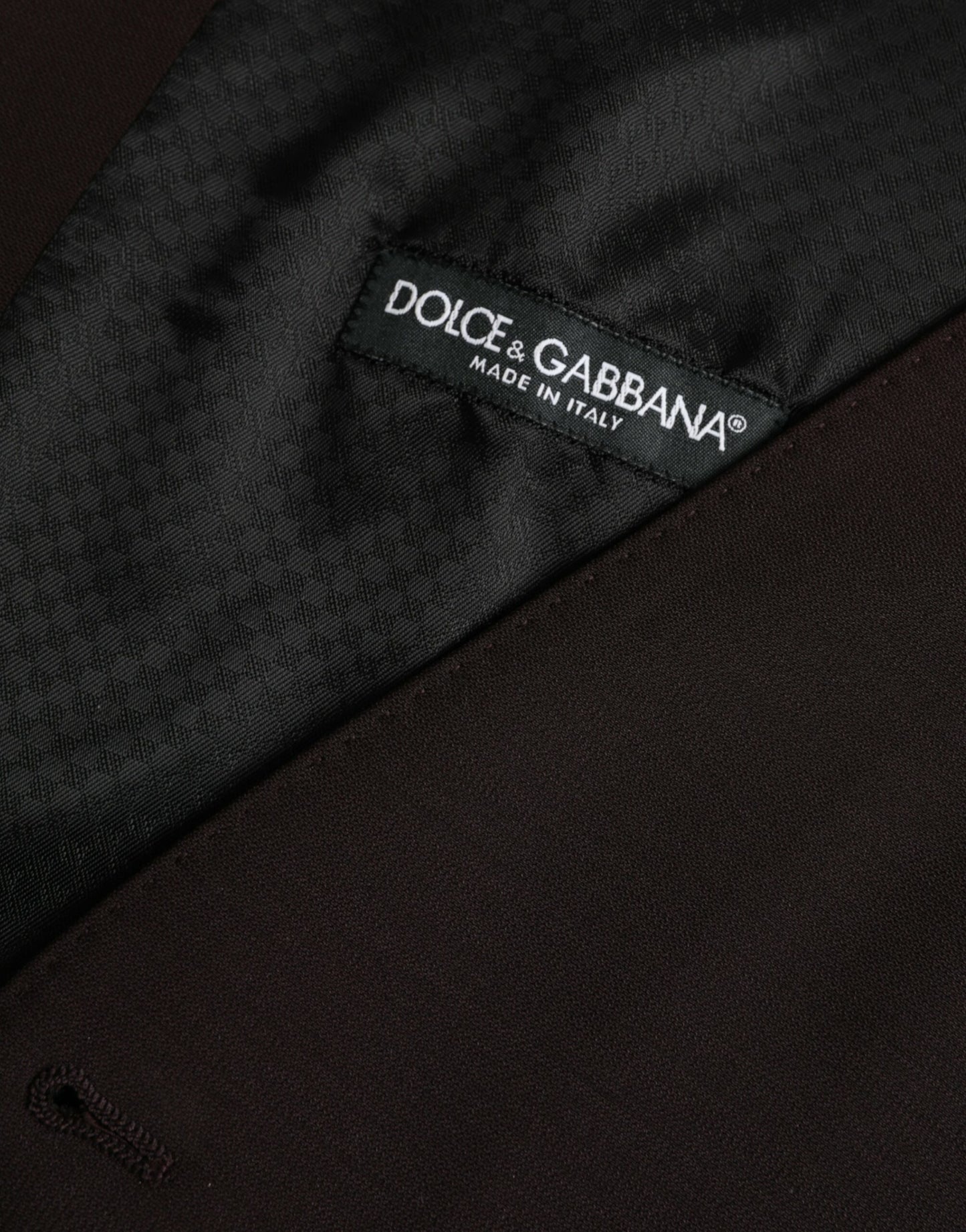 Dolce &amp; Gabbana Brown Wool Waistcoat Dress Formal Vest