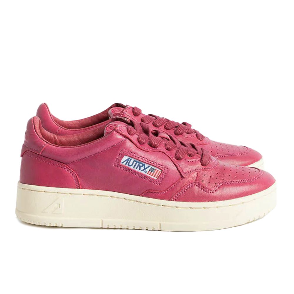 Autry Fuchsia Leather Di Capra Sneaker