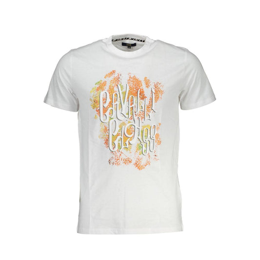 Cavalli Class White Cotton T-Shirt