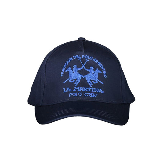 La Martina Blue Cotton Hats &amp; Cap