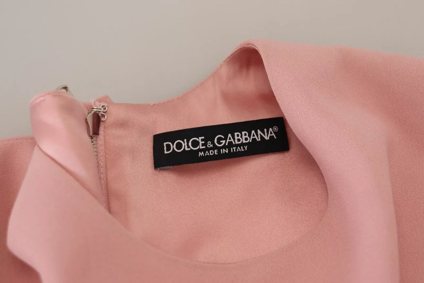 Dolce &amp; Gabbana Pink A-line Flare Viscose 3/4 Sleeves Dress