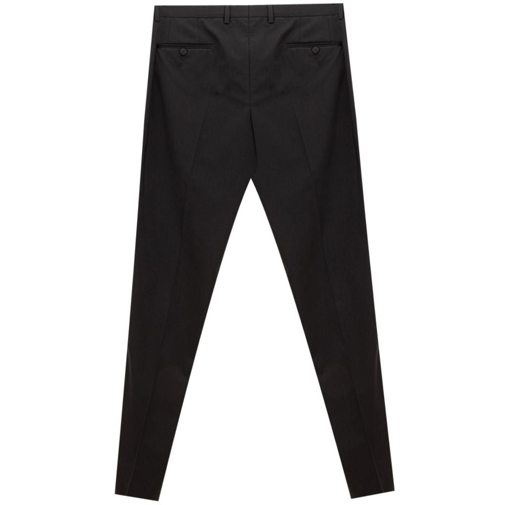 Dolce &amp; Gabbana Sleek Black Wool Trousers for Men