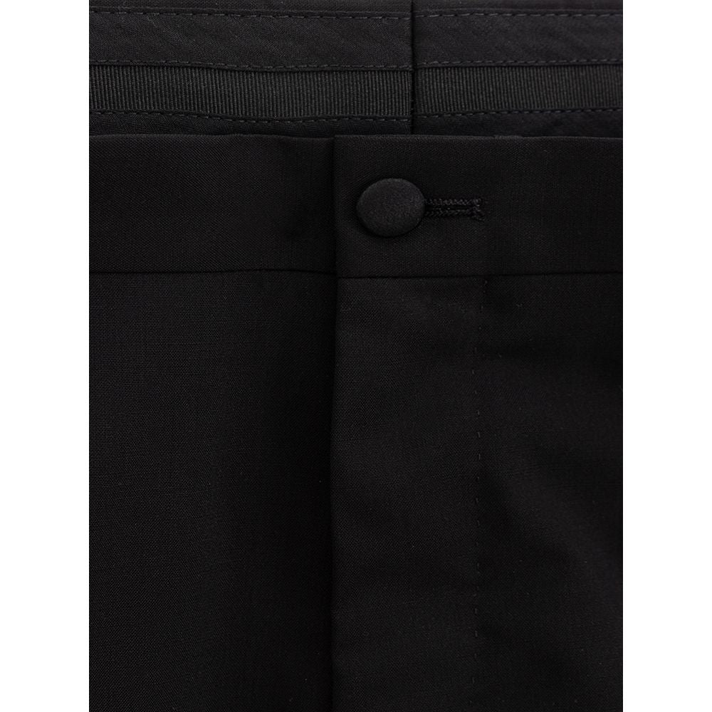 Dolce &amp; Gabbana Sleek Black Wool Trousers for Men