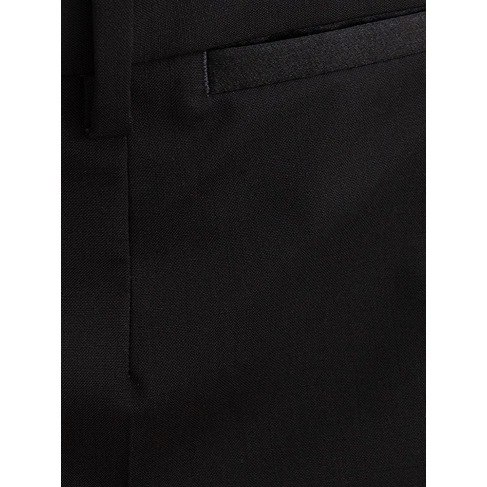 Dolce &amp; Gabbana Sleek Black Wool Trousers for Men