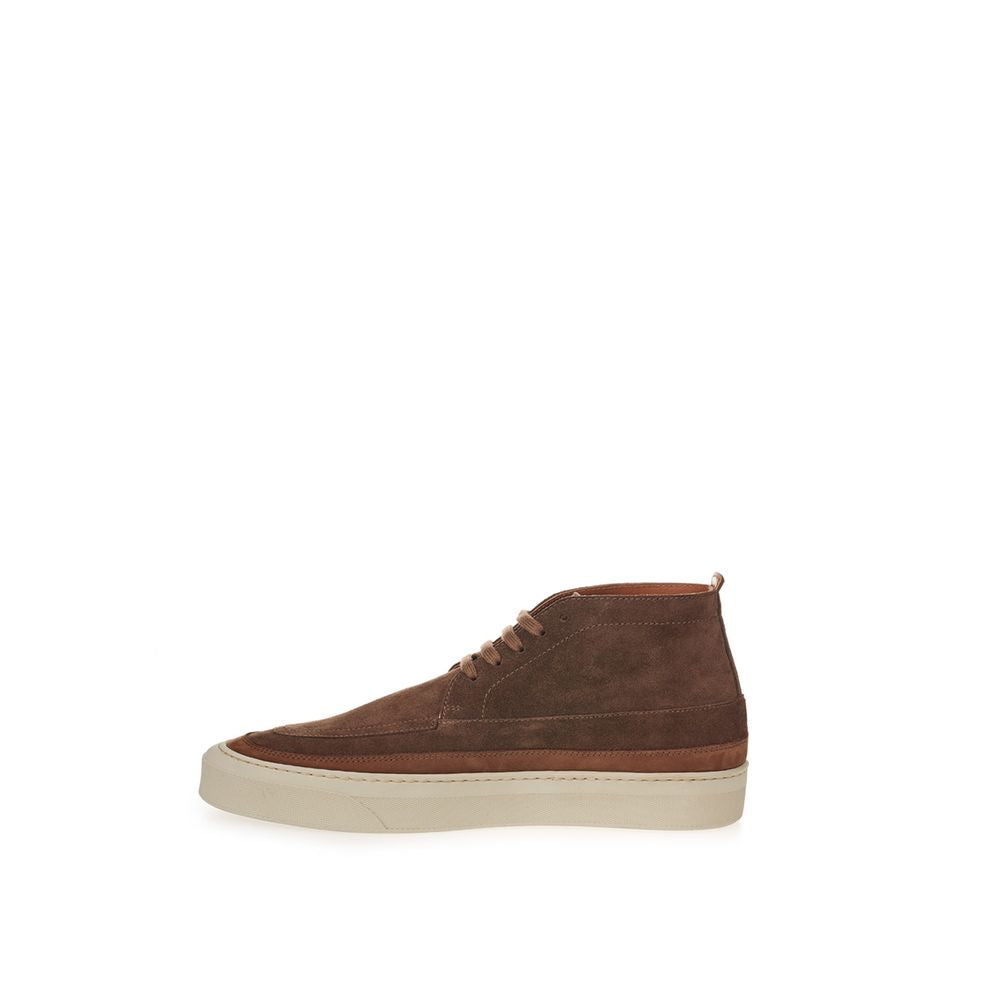 Lardini Elegant Suede Sneakers in Rich Brown