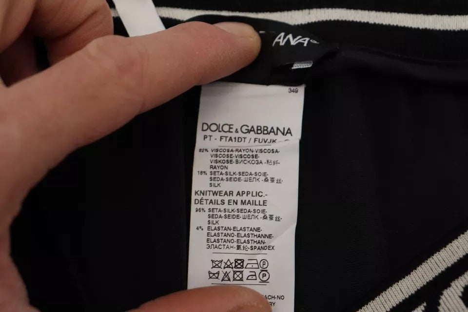 Dolce &amp; Gabbana Black Jogger Jogging Trouser Cotton Pants