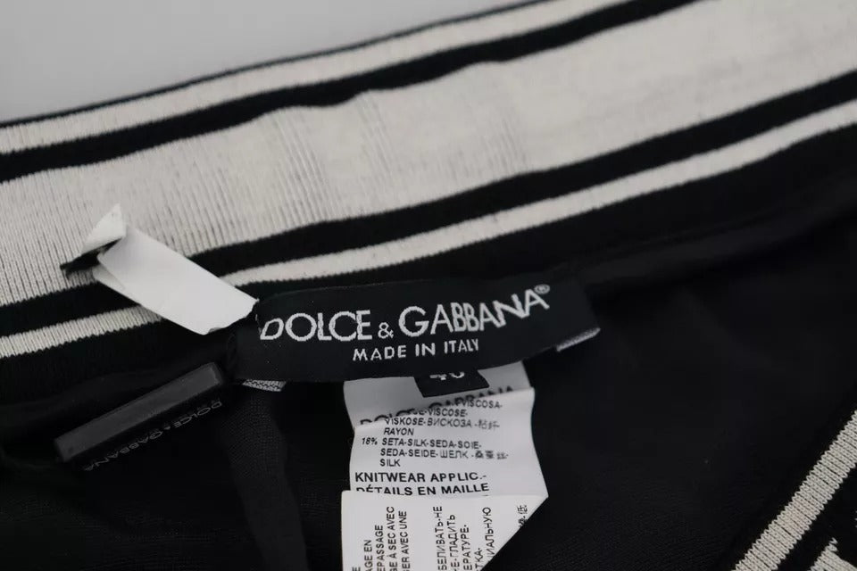 Dolce &amp; Gabbana Black Jogger Jogging Trouser Cotton Pants