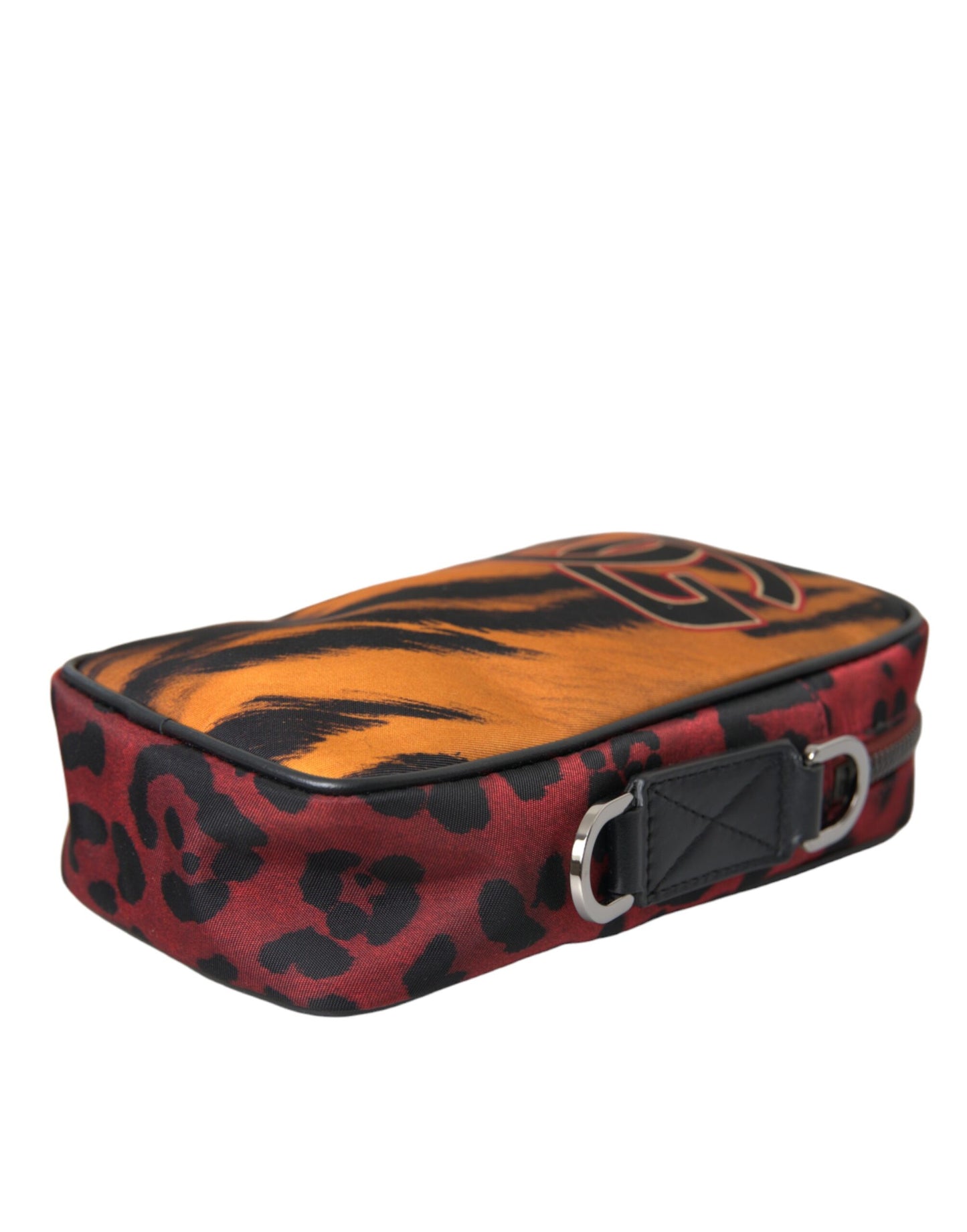 Dolce &amp; Gabbana Multicolor Tiger Print Nylon Logo Cross Body Bag