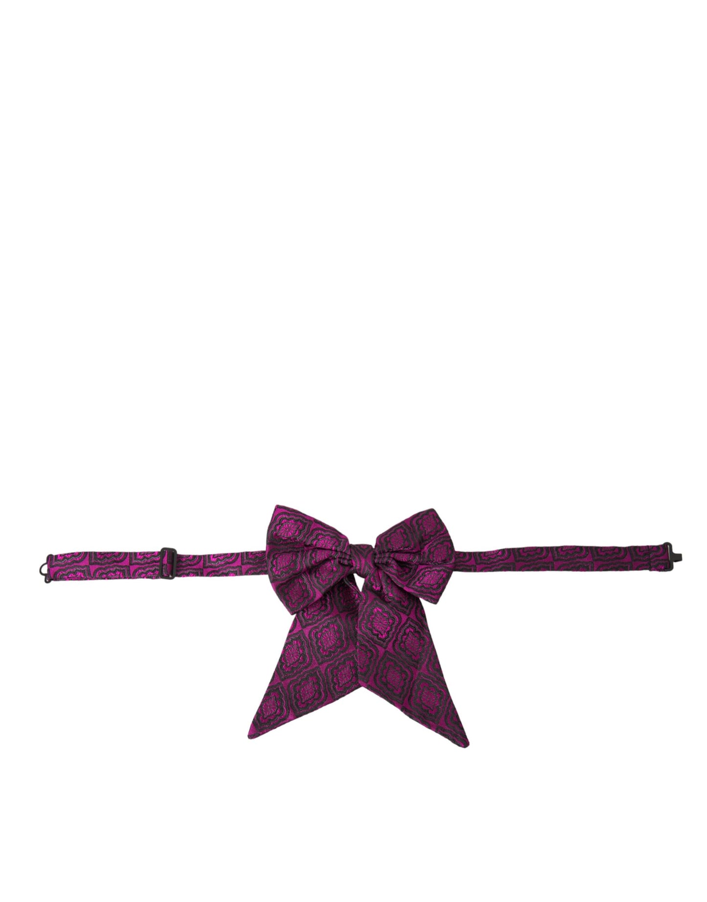 Dolce &amp; Gabbana Purple Ribbon Silk Adjustable Neck Men Bow Tie