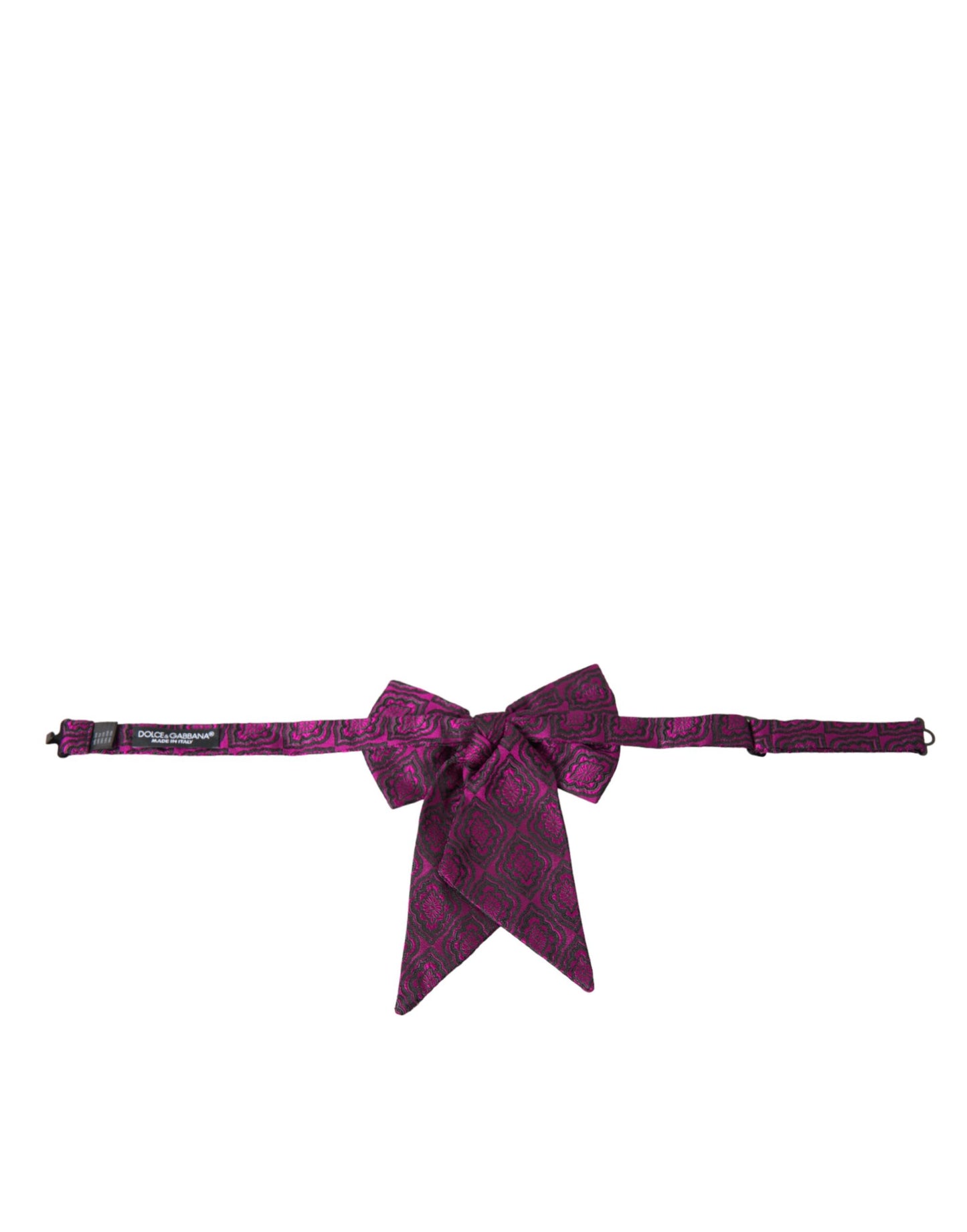 Dolce &amp; Gabbana Purple Ribbon Silk Adjustable Neck Men Bow Tie