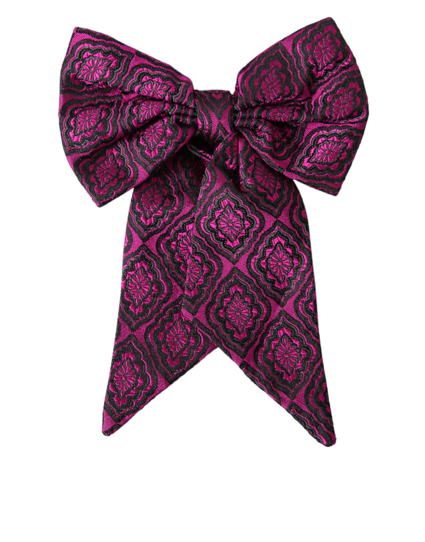 Dolce &amp; Gabbana Purple Ribbon Silk Adjustable Neck Men Bow Tie