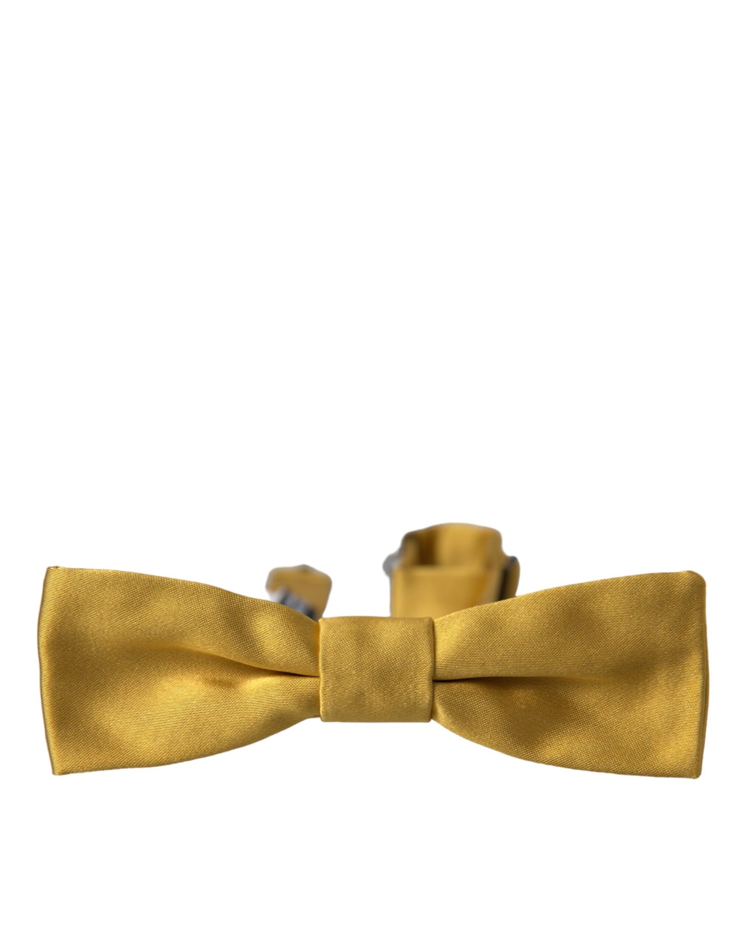 Dolce &amp; Gabbana Yellow Silk Adjustable Neck Men Bow Tie