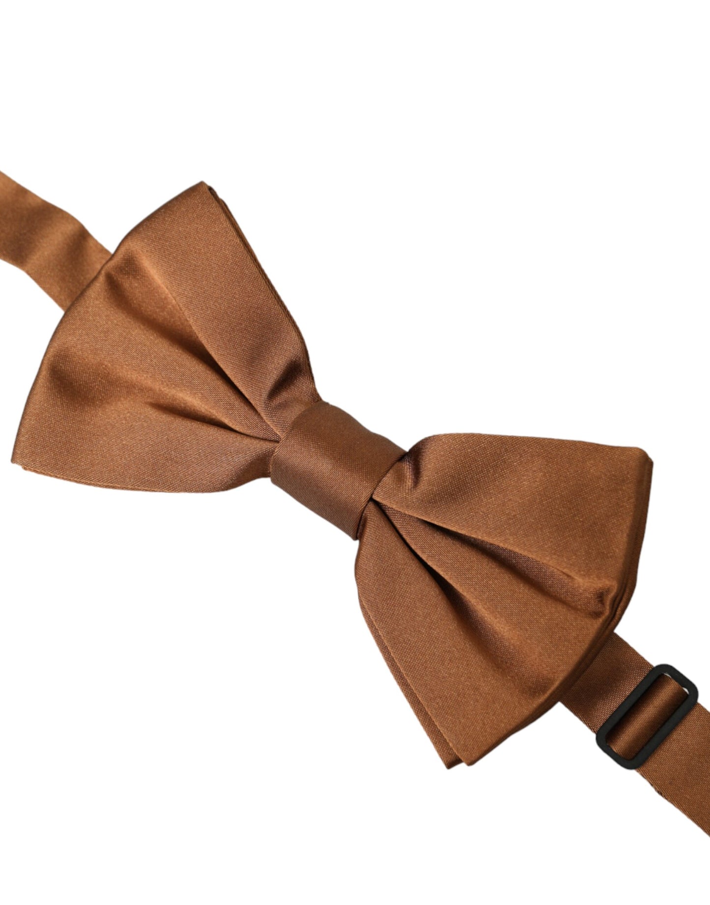 Dolce &amp; Gabbana Brown Silk Adjustable Neck Men Bow Tie